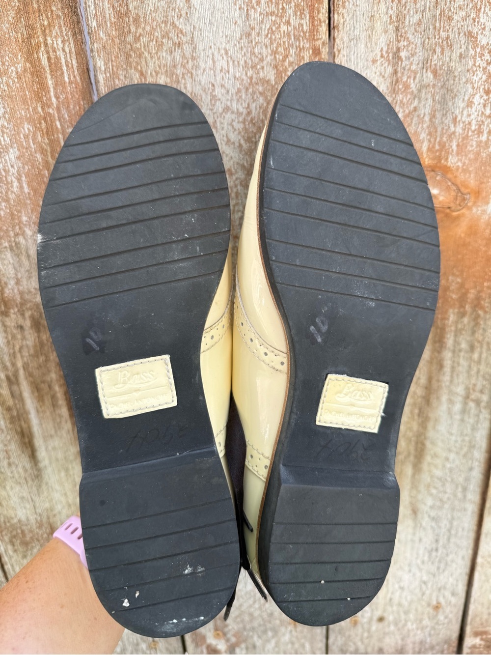 Bass Odette Cream Leather Oxford Saddle Shoe Black Lace Rachel Antonoff Size 8.5 - Picture 8 of 9